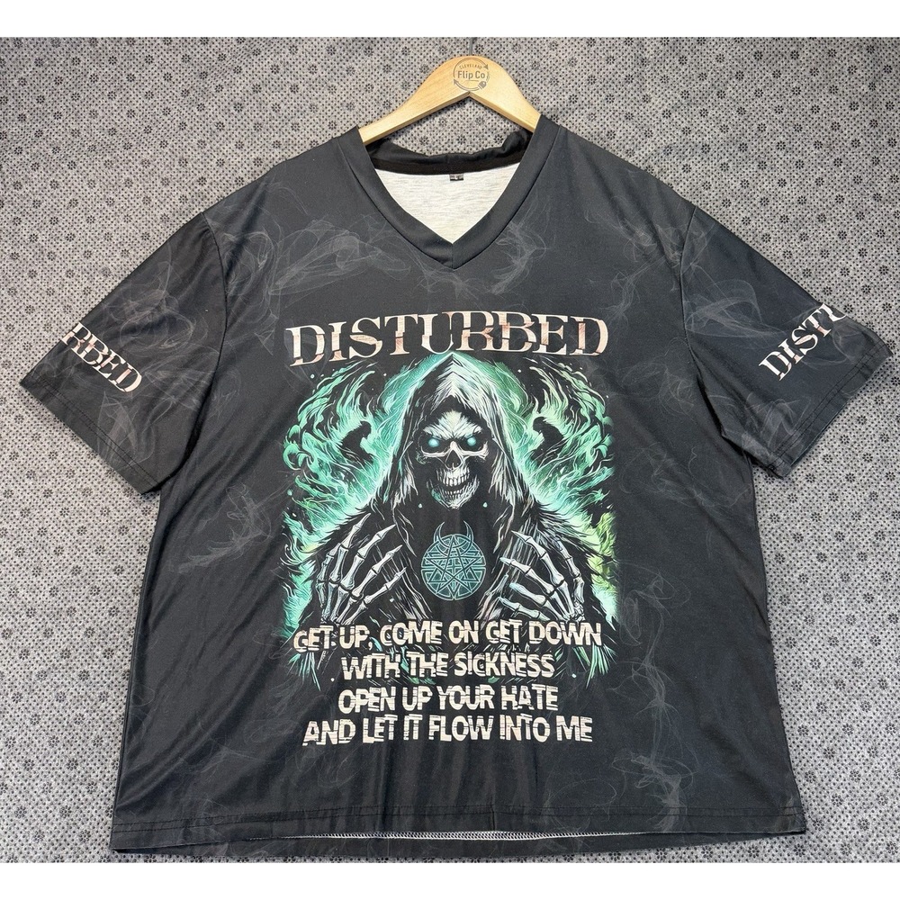 Disturbed Concert TShirt 25th Anniversary Size Large V Neck Size Large